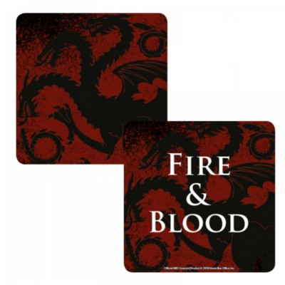 Original HBO Game of Thrones Targaryen linsenförmige 3D Einzeluntersetzer Getränkematte