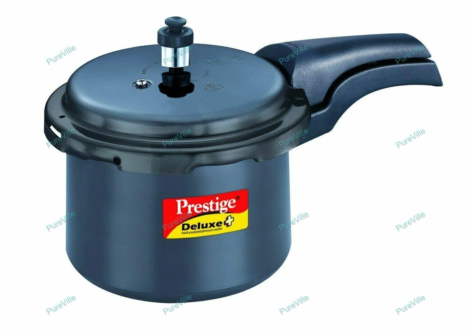 Indian Prestige Deluxe Plus Hard Anodized Outer Lid Pressure Cooker, 3 Litres