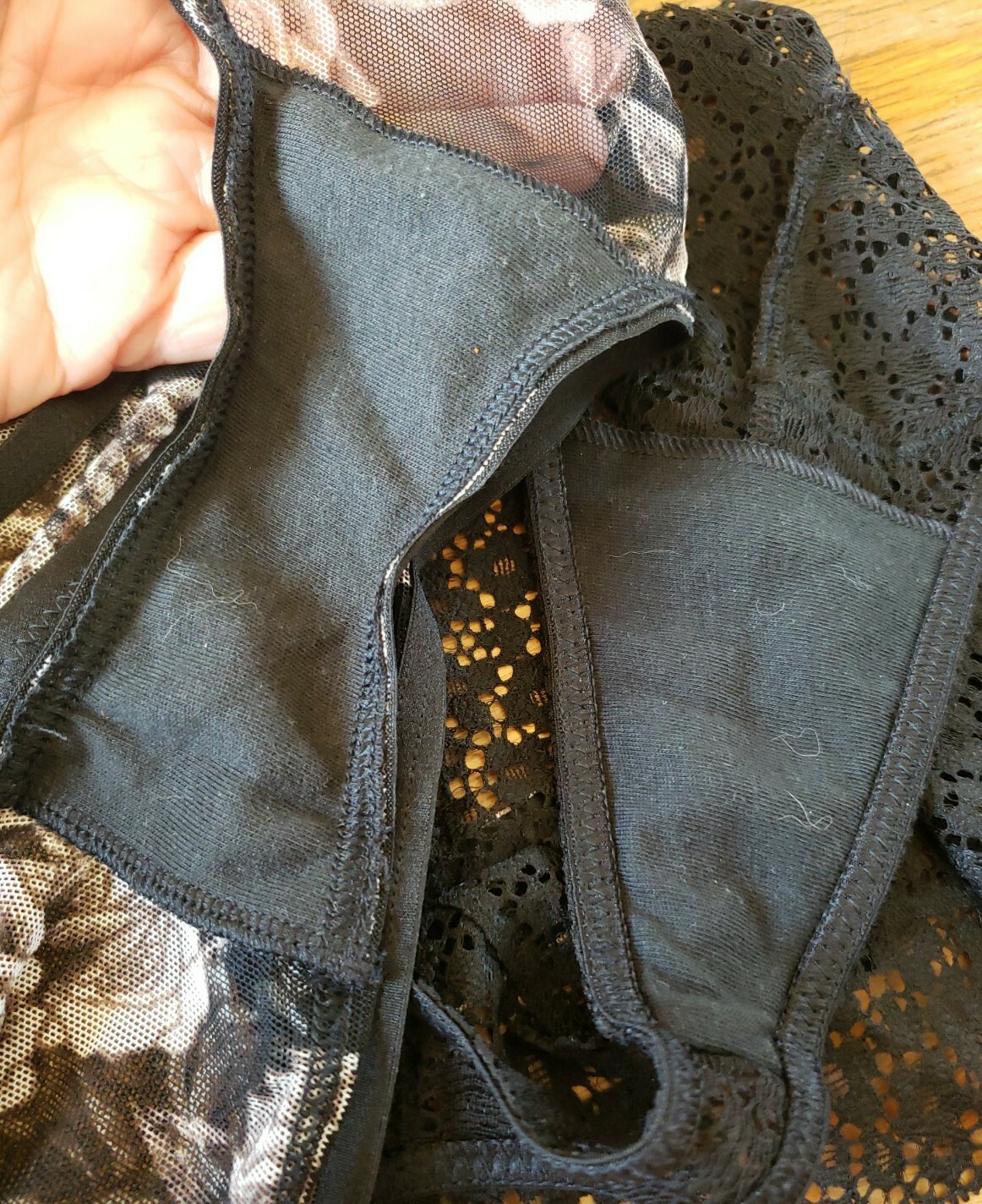 2Vtg Victoria's Secret sheer THONG Cheeky Panties fl… Gem