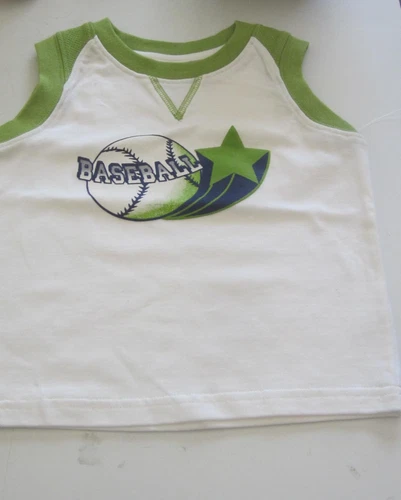 BABY BASEBALL OUTFIT, NEW w tags, SZ 12 months, 100% COTTON, STARTING OUT BRAND