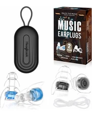 Hearprotek Concert Ear Plugs 2Pairs Reusable High Fidelity Musician Ear Plugs f