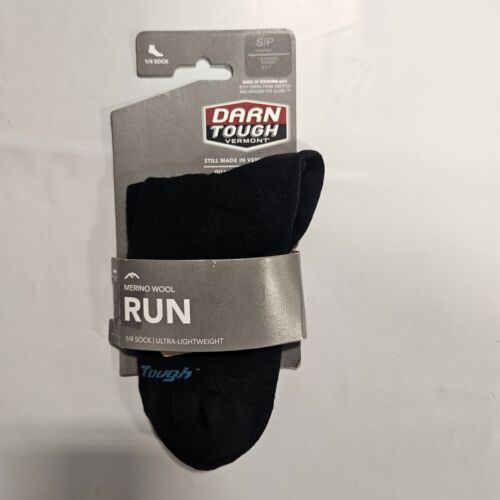 Darn Tough Run 1/4 Ultra-Lightweight, Black, Small