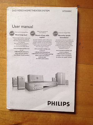 Philips User Manual for DVD Video Home Theater System model # HTS5500C 