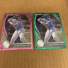 2021 Prizm Draft Carson Williams RC #PDP28 GREEN WAVE & PINK Baseball Cards (e9)