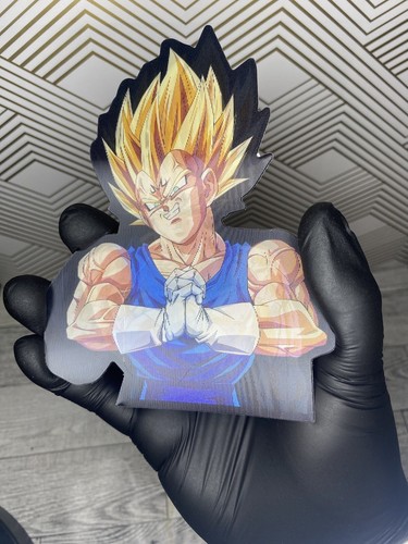 Dragonball Z Super Saiyan Vegeta 3D Lenticular Motion Car Sticker Decal Peeker - Picture 2 of 2