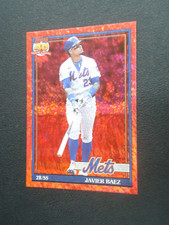 Javier Baez 2021 TOPPS ARCHIVES RED HOT FOIL 30/50 Card #196 METS