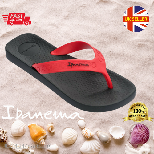 Hombre Chanclas Piscina Deslizables Playa Sandalias de Dedo Negro Rojo | eBay