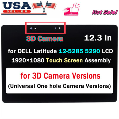 12.3" LCD Touch Screen Replacement For Dell Latitude 12 5285 5290 Tablet - Full HD Assembly