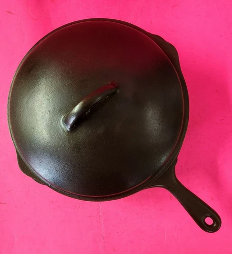 Cast Iron Wagner Ware  Deep Chicken Fryer Skillet & Lid Set  - Fully Restored