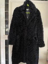 Ladies Faux Fur Coat Size M