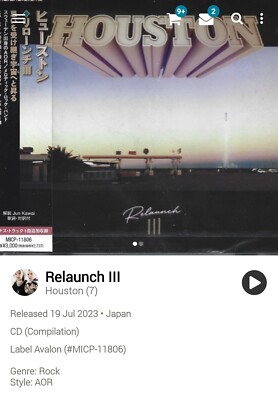 Houston ~ Relaunch 3 III +1 Japan OBI CD 2023 Hi-Tech AOR Melodic Rock Atlantic