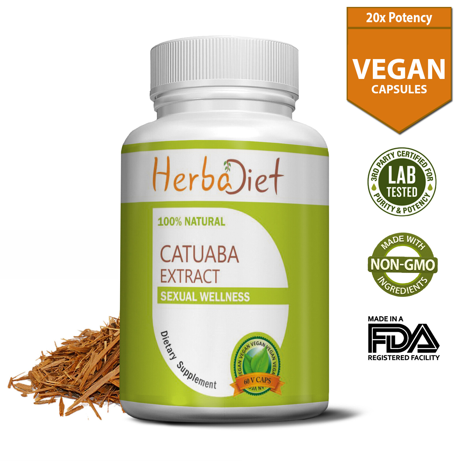 Catuaba Bark Extract Capsules 101 POWERFUL Quality Aphrodisiac Male