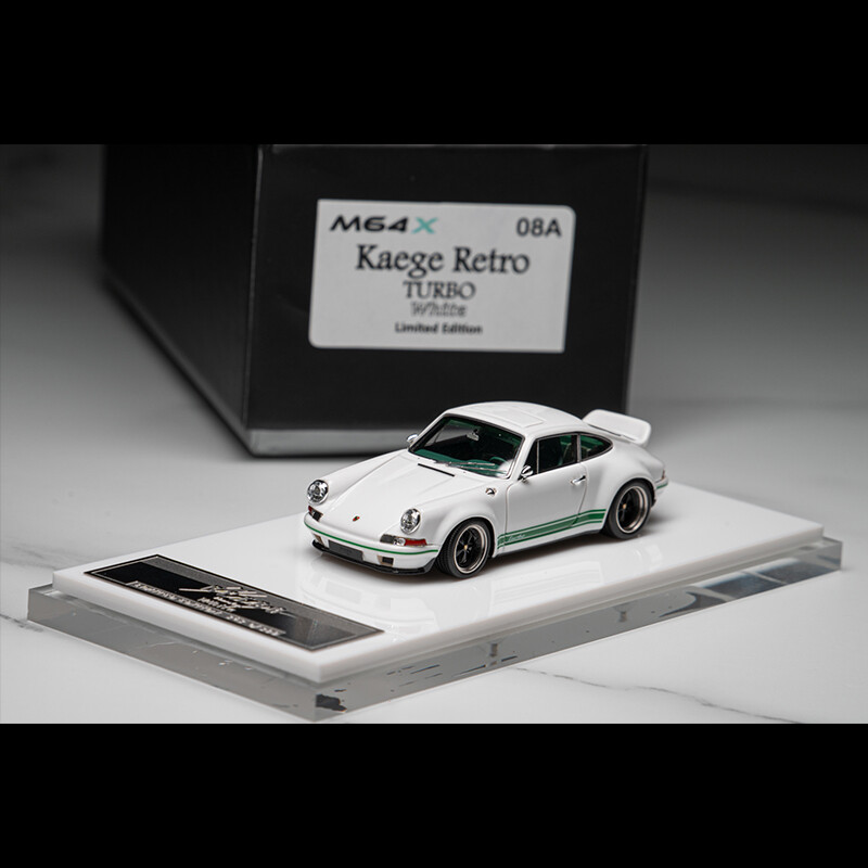 MY64 1:64 Scale Porsche Kaege Retro Turbo White SCM Diecast Car Model Collection