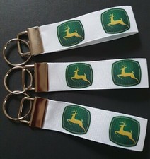 John Deere Style Tractors Logo Farm Construction Keyring Key Fob Handmade Gift