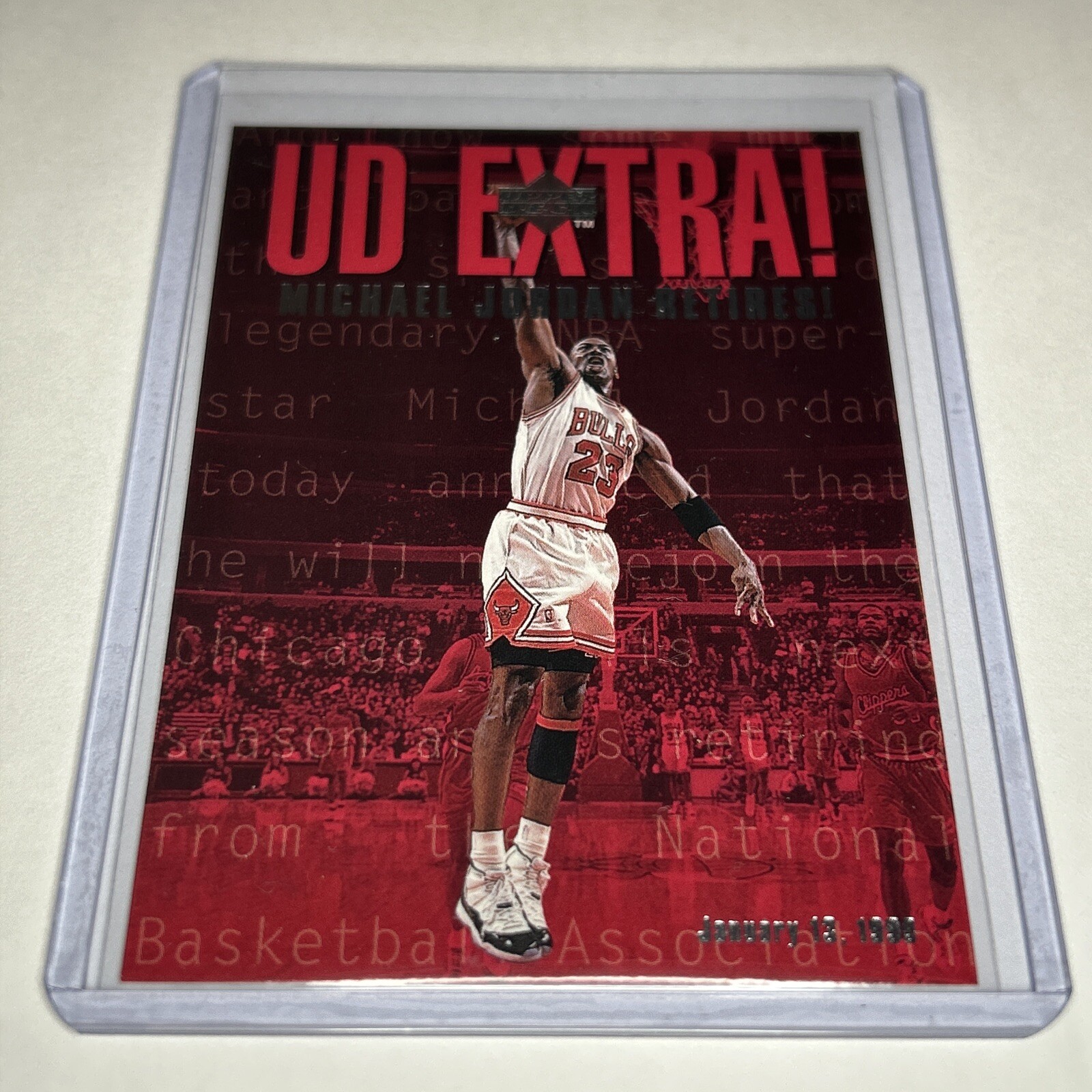 1998-99 Upper Deck UD EXTRA! Michael Jordan Retires! #UDX Chicago Bulls NBA