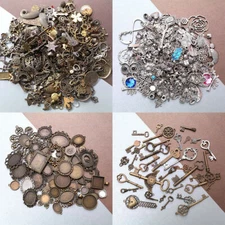 100g Tibetan Silver Mixed Charms Pendants For DIY Jewelry Making Craft Findings