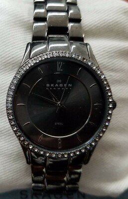 Skagen Grey Analog Display Swarovski Ladies Watch 347SMXM  display picture 1