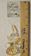 Ganz Guardian Angel Acrylic Peach Crystal Christmas Ornament Taiwan