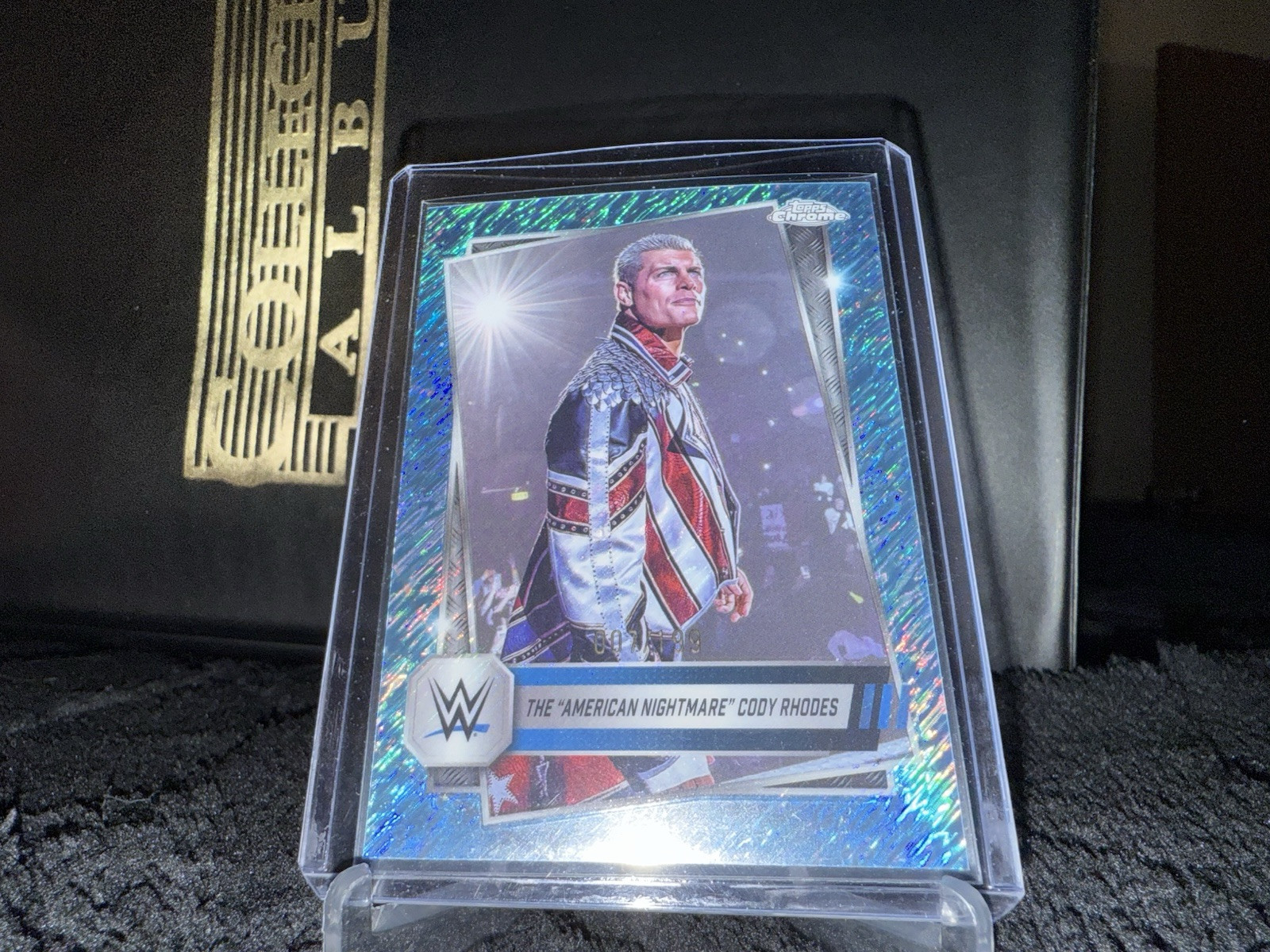 2025 Topps Chrome WWE - Cody Rhodes #1 Aqua Shimmer Refractor /199