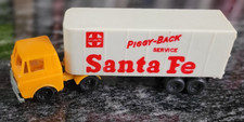 c1960s TYCO HO SANTA FE RAILROAD TRAILER DODGE SEMI-TRACTOR TRUCK Hong Kong 4.5"
