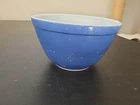 Pyrex 401 Primary Blue White Mixing Baking Serving Bowl 1 .5 pt. Vintage USA