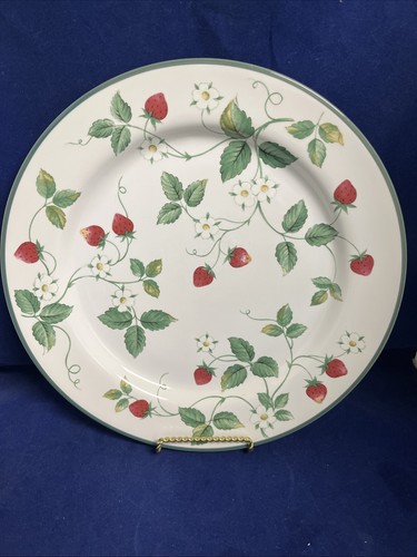 International Tableworks Stoneware STRAWBERRY FAIR Dinner Plate(s) 11"
