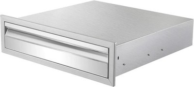 Outdoor Kitchen Drawers Stainless Steel 1-Drawer BBQ Drawer 24''W x 6.5''H x 23''D