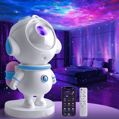 Astronaut Galaxy Star Projector Light, Aurora LED Night Light Lamp for Blue 