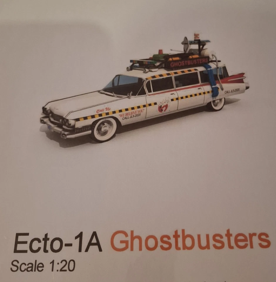 Papierbausatz 1:20 Ab14+ Ecto-1 Ghostbusters-Auto Cadillac Fleetwood Modell3599 - Bild 2 von 4