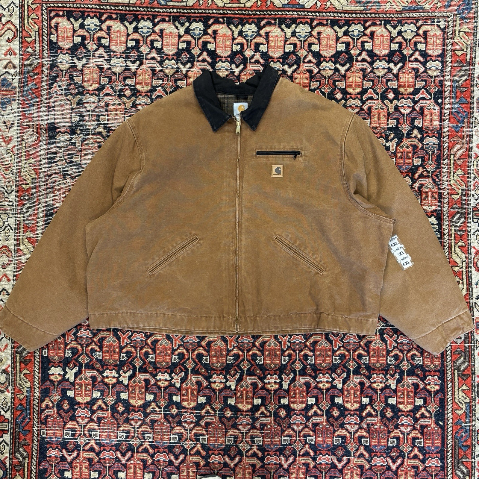 Carhartt J001 Detroit Jacket Blanket Lined Brown Duck 5XL EUC