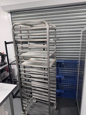 Bakery 22 tier Sheet Pan Tray Rack Trolley  1800H 600D 465W for 600x400mm trays
