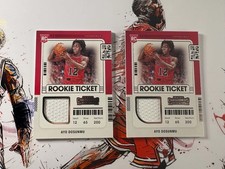 Ayo Dosunmu Rookie Ticket Jersey Lot x2 2021-22 Contenders RC Patch