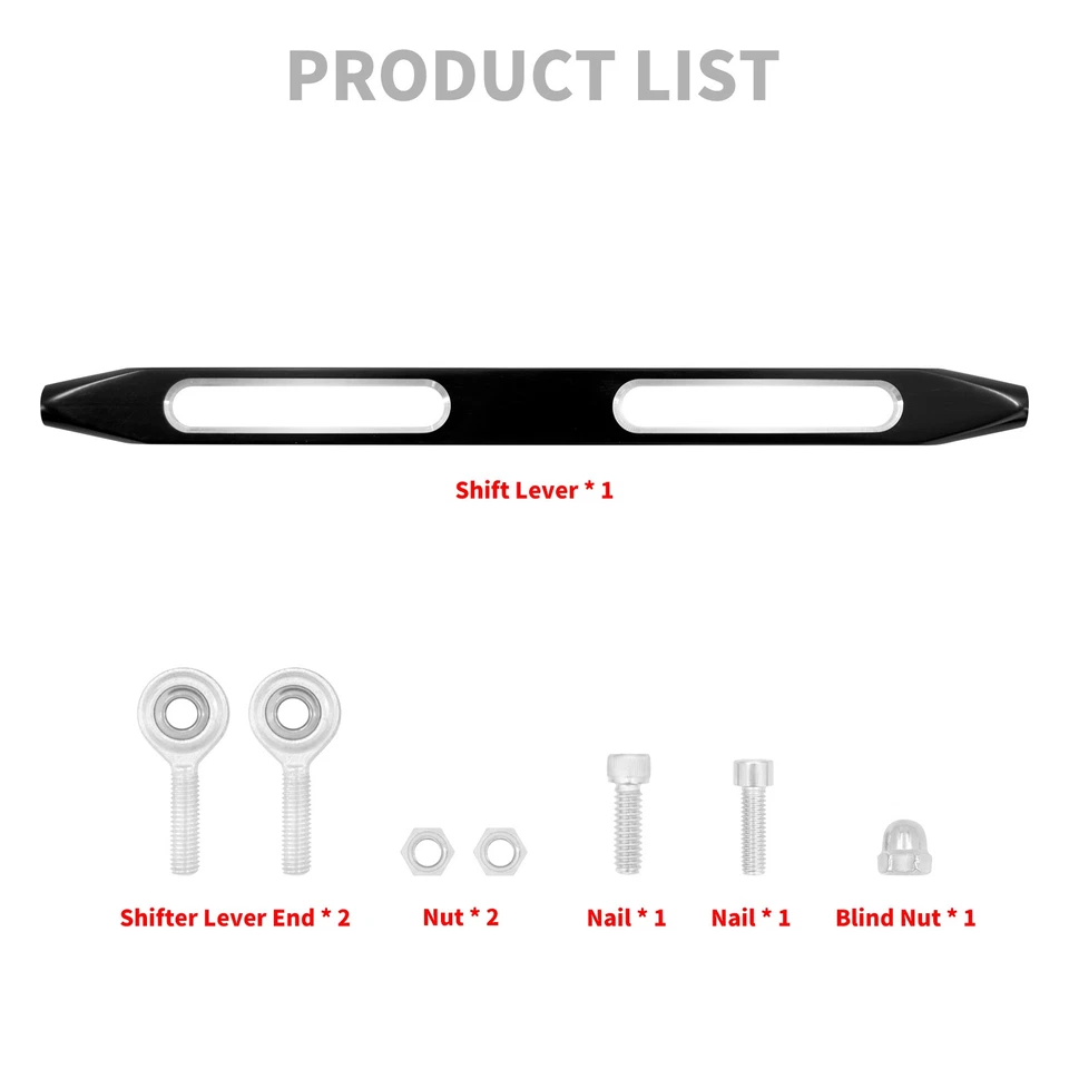 Enlace de cambio CNC negro para Harley Touring Electra Road Glide Foto 2 de 4