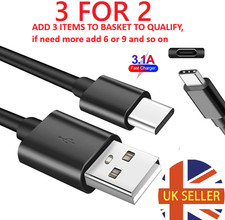 HeavyDuty USB to Type C Charging Cable Fast Phone Charger Long 25cm 1m 2m 3m UK