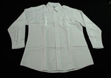 First Class Men's Front Pocket Long Sleeve Uniform Shirt JT8 White Size XL