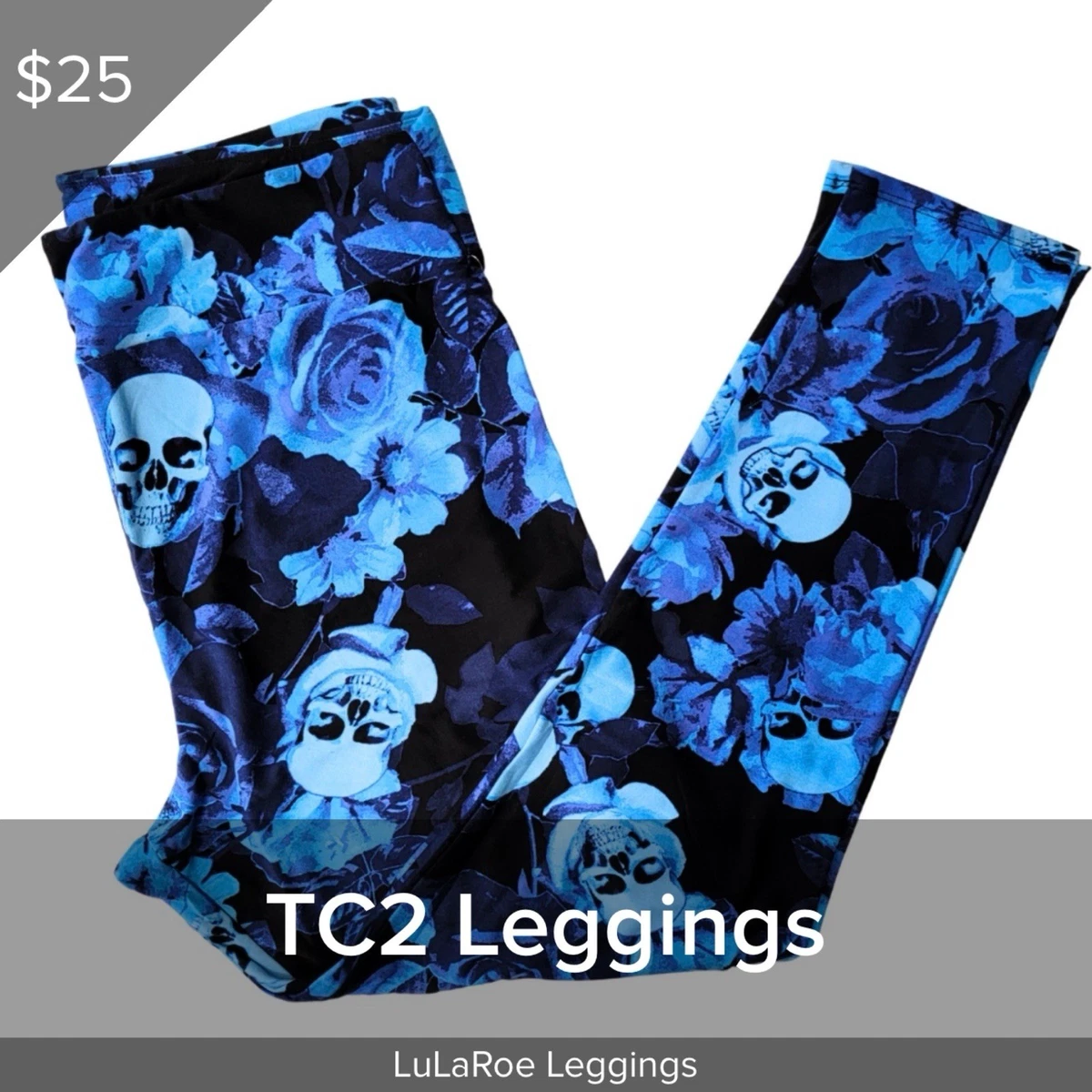 Legging LuLaRoe Halloween - Motif Crânes Orange Fluo Et Noir - Taille Unique, Neuf Sans étiquettes