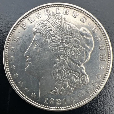 Etats-Unis. Belle monnaie en argent de 1 Dollar "Morgan Dollar" 1921, Liberté - Photo 1/4