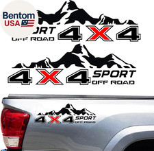 4x4 Off Road Sport With Mountain Pattern Decal Stickers 2pcs Vehicle Decor Acce
