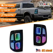 RGB Full LED Tail Lights For Ram 1500 2500 3500 2009-2018 Sequentail Rear Lamps