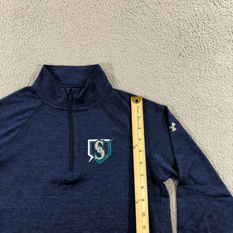 Camisa Seattle Seahawks Juvenil L Azul Bajo Armadura Fanáticos Manga Larga Foto 4 de 4