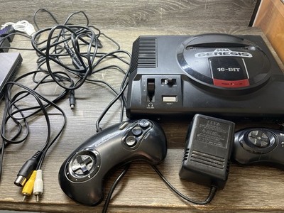 Sega Genesis Model 1 Console OEM Cords 2 Controllers Tested Working Bundle