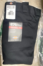 NEW DICKIES BLACK ORIGINAL FIT 874 FLEX WORK PANT 38X30 - SHELF C