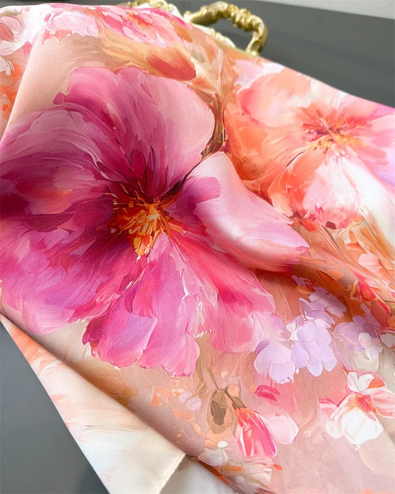 Jerchief Luxury Brand Silk Satin Head Scarf For Women Animal Animal Kerchief ...