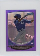 2013 Bowman Chrome Minis Purple Refractor 1/5 Jorge Bonifacio #77 nd3