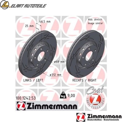 2x BREMSSCHEIBE 100.1242.53 FÜR AUDI A4/B7/Convertible/B6 A6/C5 SEAT EXEO 3.0L