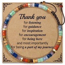 Thank You Gifts for Women, Natural Rainbow Stone Bracelet Appreciation Gifts for