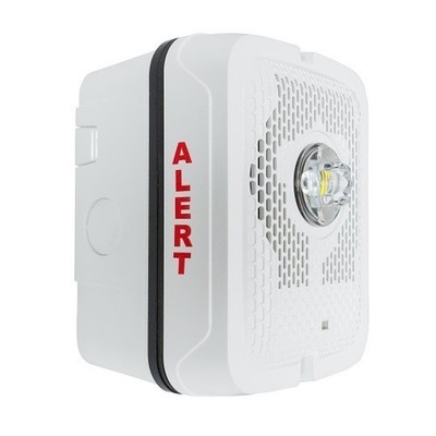 System Sensor SPSWKLED-CLR-ALERT Outdoor LED Speaker Strobe Wall, Alert, White