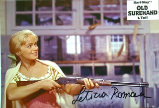 LETITCIA ROMAN (†) original signiert – GROSSFOTO WINNETOU / OLD SHUREHAND
