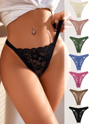 7-teiliges Blumen Spitze G-String Sexy Dessous bei Billig24