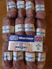 12 x 20g BALLS VINTAGE MARRINER BOUQUET 4ply  YARN SHADE 136 MOSS ROSE DYE 339